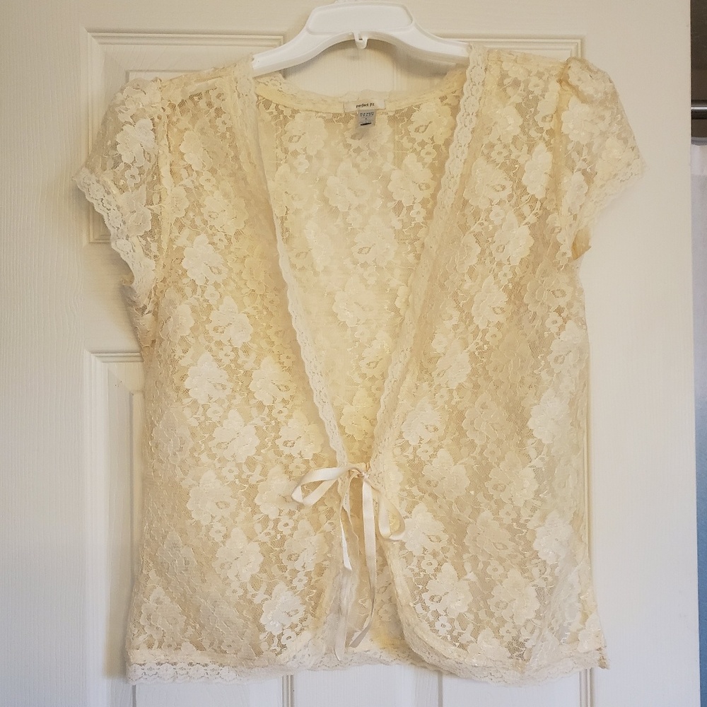 Lace front closure top